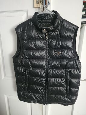 Prada Black Quilted Puffer Vest